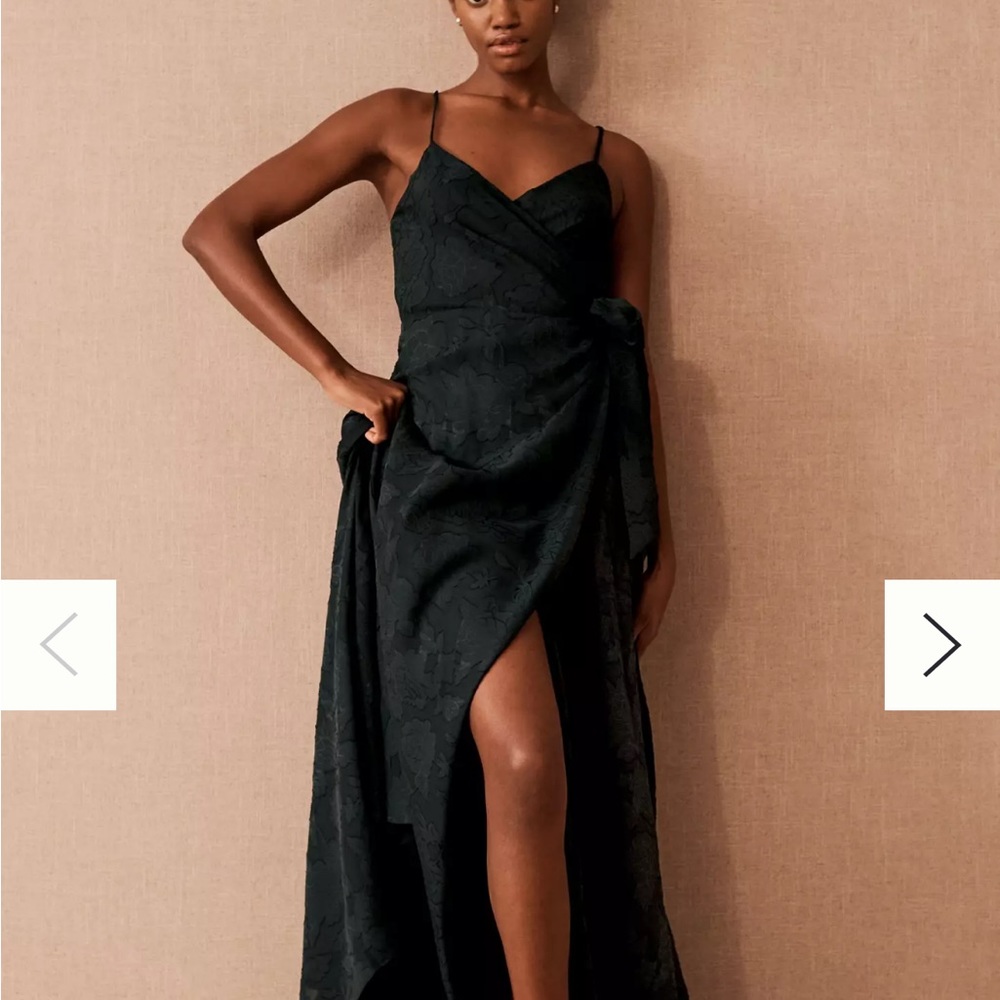 BHLDN REID DRESS - EMERALD GREEN XS